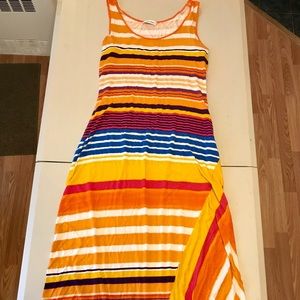 Calvin Klein Bright Colored Maxi Dress Large